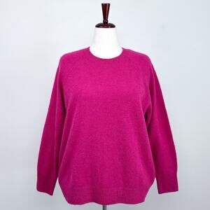 Old Navy Pink Tangiers Cozy Crewneck Raglan Soft Knit Long Sleeve Sweater LARGE